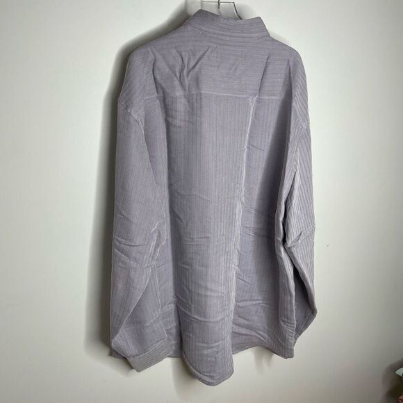 Bugatchi Dress Shirt Mens Size XL Gray Blue Classic Long Sleeve Button Up Xlarge - Picture 5 of 6